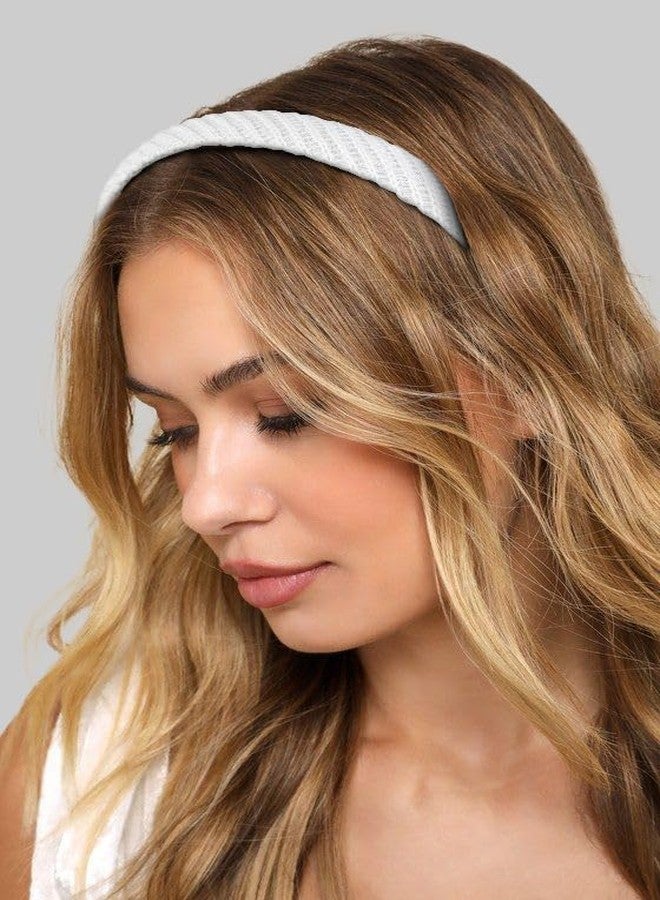 AIBFRID Headbands for Women Non Slip Thin Knitted Hairbands Trendy Headband for Women's Hair Cute Solid Colors Fashion Hair Accessories 4 PCS - Image 4
